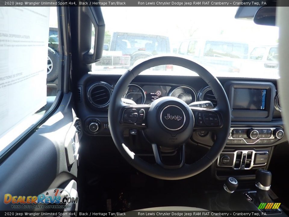 2020 Jeep Wrangler Unlimited Sport 4x4 Black / Heritage Tan/Black Photo #11