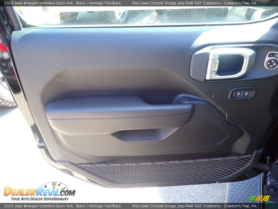 2020 Jeep Wrangler Unlimited Sport 4x4 Black / Heritage Tan/Black Photo #13
