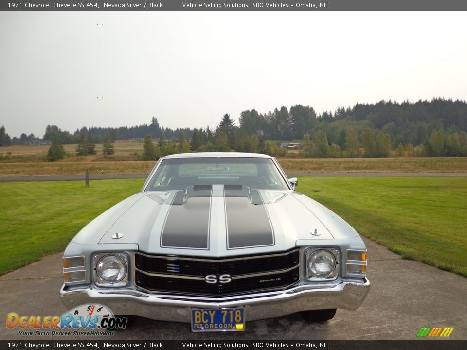 1971 Chevrolet Chevelle SS 454 Nevada Silver / Black Photo #7