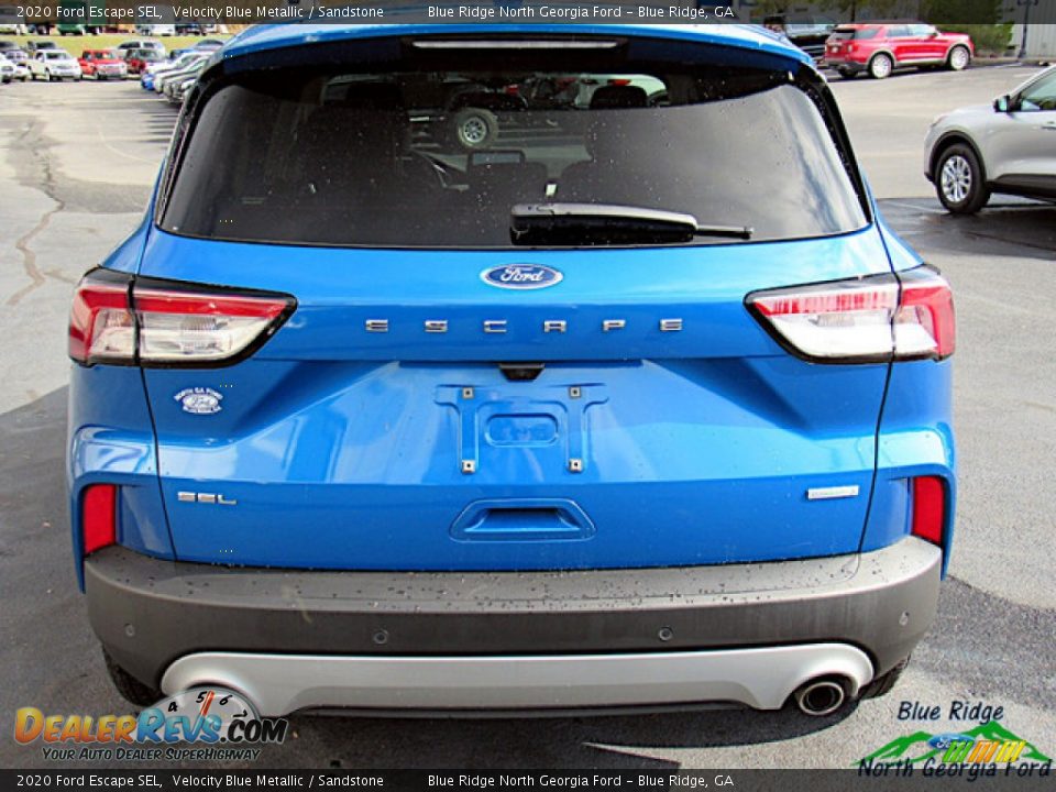 2020 Ford Escape SEL Velocity Blue Metallic / Sandstone Photo #4