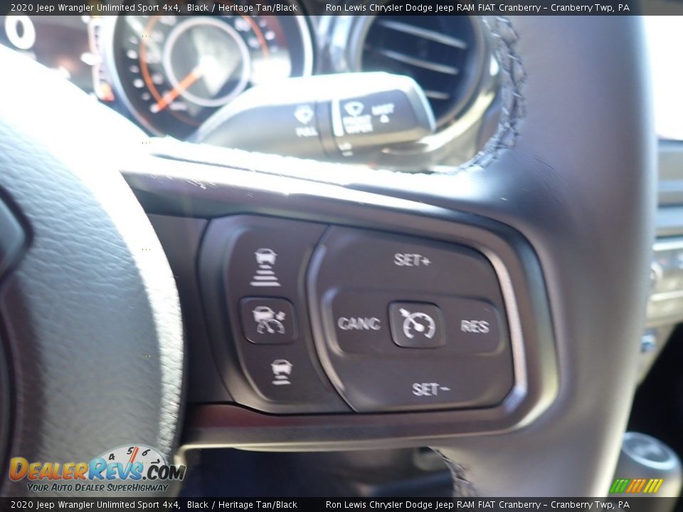 2020 Jeep Wrangler Unlimited Sport 4x4 Black / Heritage Tan/Black Photo #18