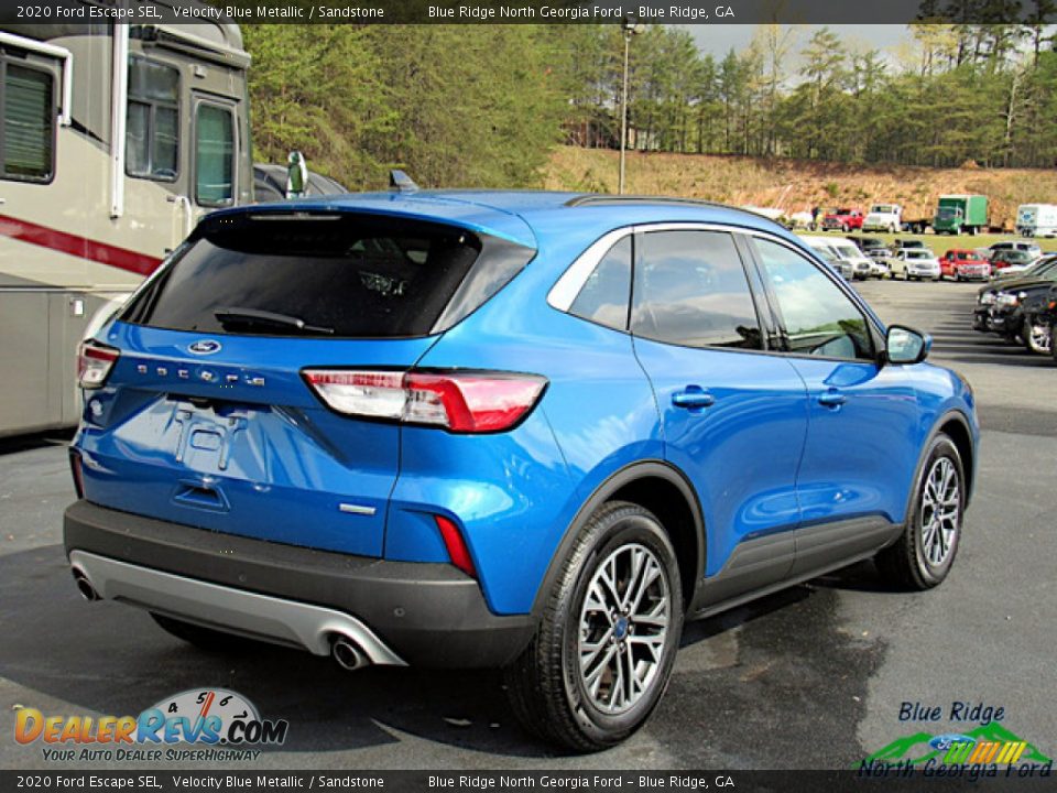 2020 Ford Escape SEL Velocity Blue Metallic / Sandstone Photo #5