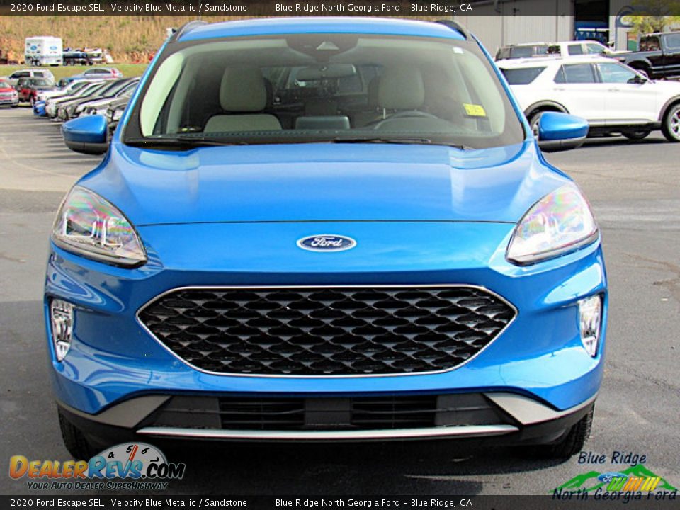 2020 Ford Escape SEL Velocity Blue Metallic / Sandstone Photo #8
