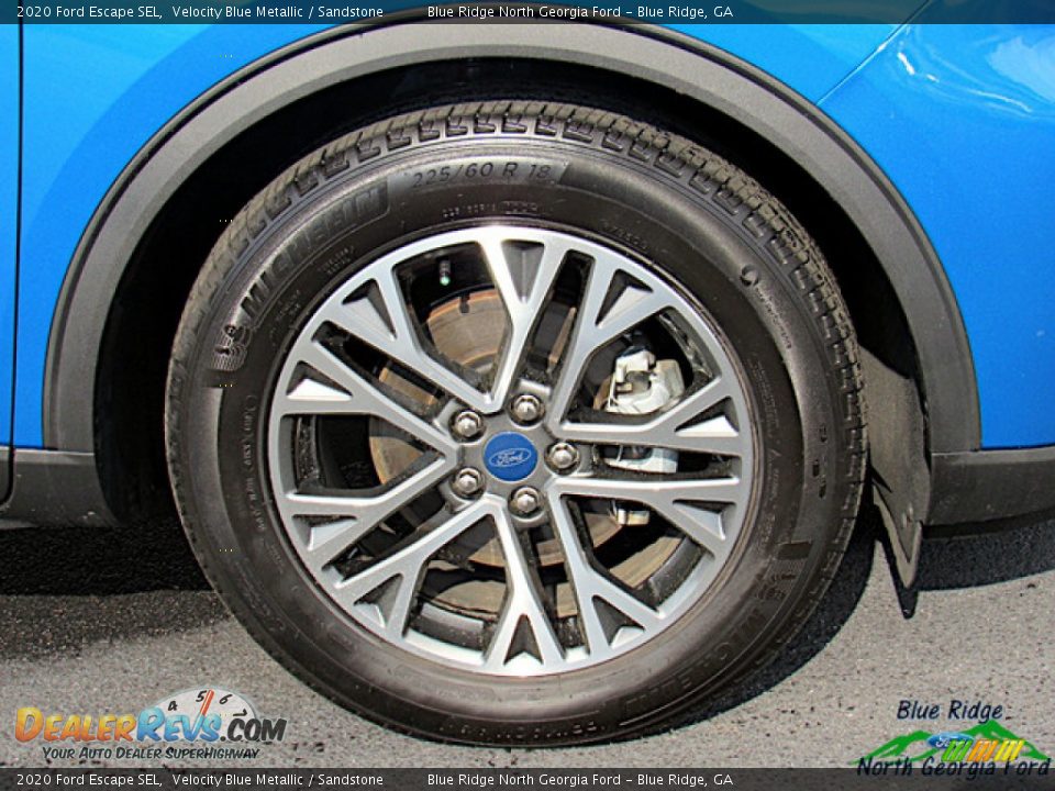 2020 Ford Escape SEL Velocity Blue Metallic / Sandstone Photo #9