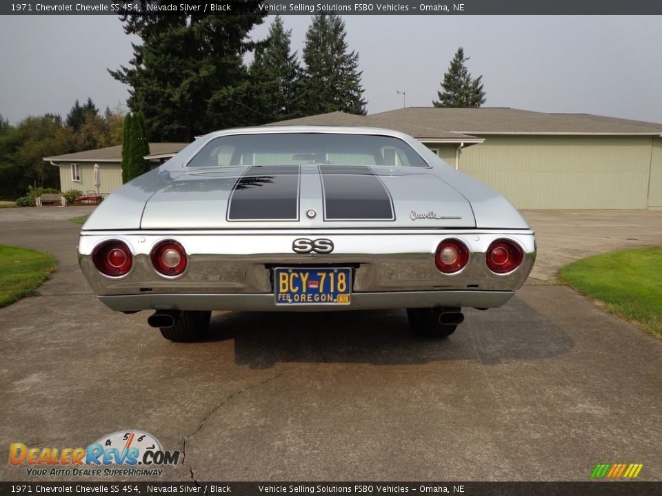 1971 Chevrolet Chevelle SS 454 Nevada Silver / Black Photo #13