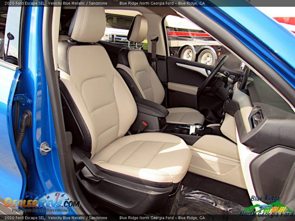 2020 Ford Escape SEL Velocity Blue Metallic / Sandstone Photo #11