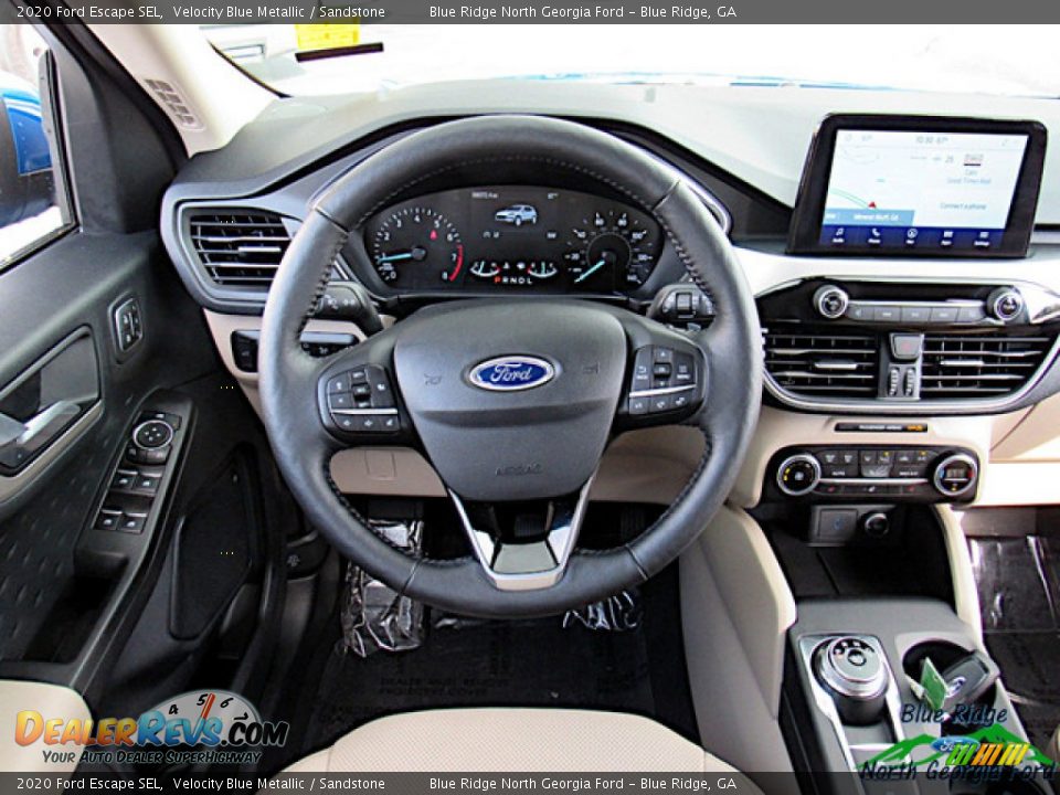 2020 Ford Escape SEL Velocity Blue Metallic / Sandstone Photo #14