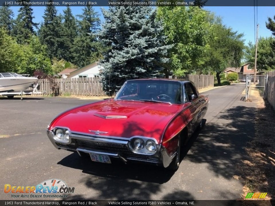 1963 Ford Thunderbird Hardtop Rangoon Red / Black Photo #2