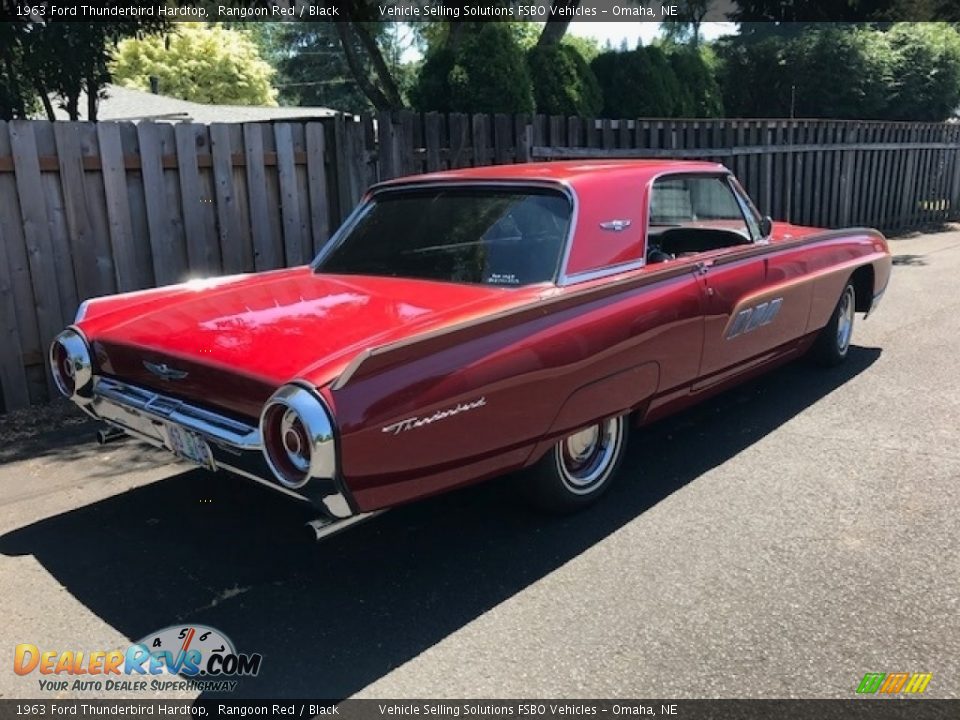 1963 Ford Thunderbird Hardtop Rangoon Red / Black Photo #3