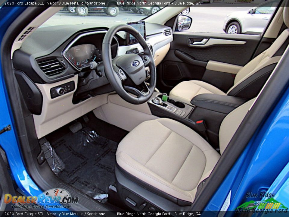 2020 Ford Escape SEL Velocity Blue Metallic / Sandstone Photo #27