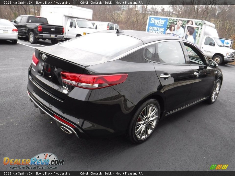 2018 Kia Optima SX Ebony Black / Aubergine Photo #8