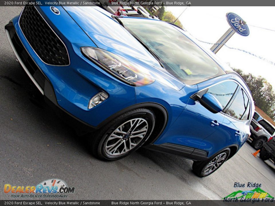 2020 Ford Escape SEL Velocity Blue Metallic / Sandstone Photo #30