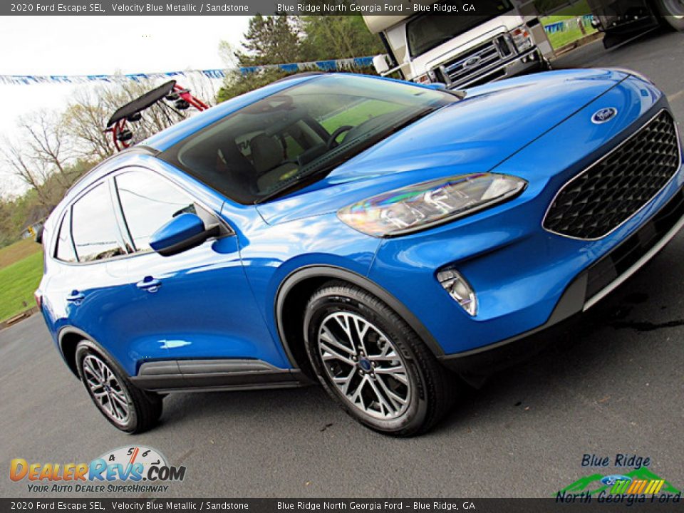 2020 Ford Escape SEL Velocity Blue Metallic / Sandstone Photo #31
