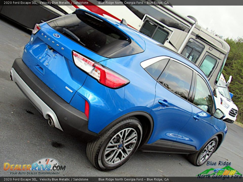 2020 Ford Escape SEL Velocity Blue Metallic / Sandstone Photo #32