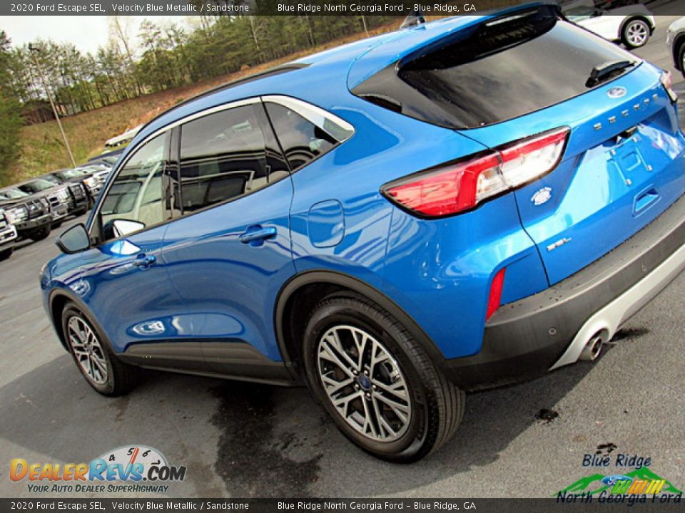 2020 Ford Escape SEL Velocity Blue Metallic / Sandstone Photo #33