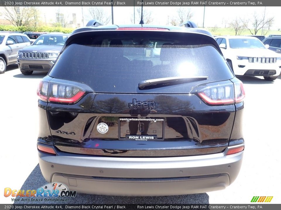 2020 Jeep Cherokee Altitude 4x4 Diamond Black Crystal Pearl / Black Photo #4