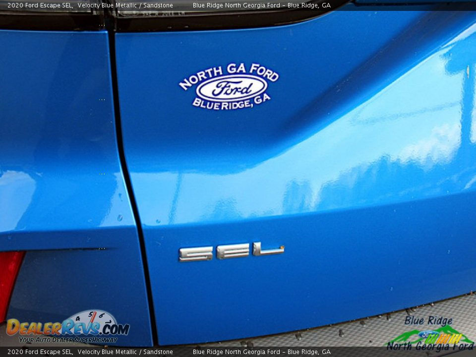 2020 Ford Escape SEL Velocity Blue Metallic / Sandstone Photo #34