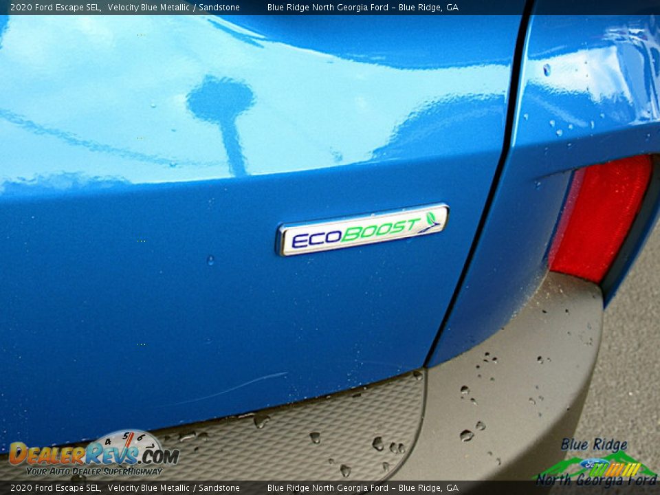 2020 Ford Escape SEL Velocity Blue Metallic / Sandstone Photo #35