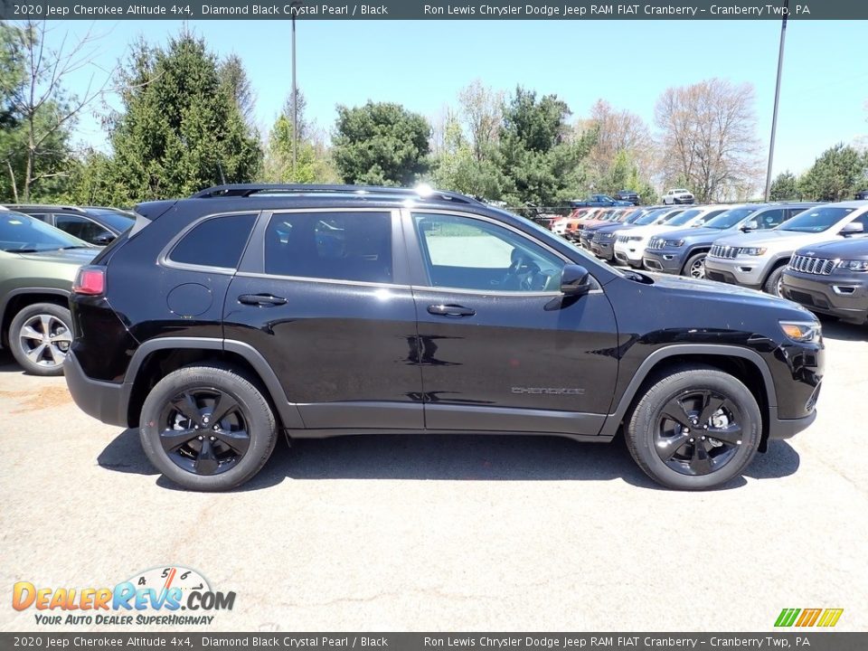 2020 Jeep Cherokee Altitude 4x4 Diamond Black Crystal Pearl / Black Photo #6