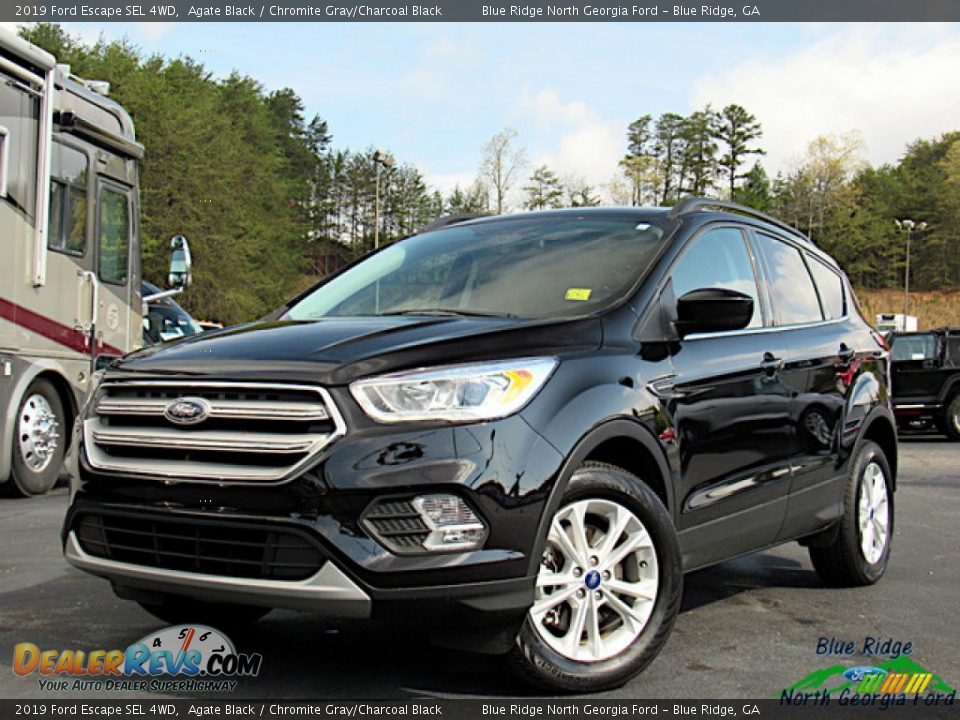 2019 Ford Escape SEL 4WD Agate Black / Chromite Gray/Charcoal Black Photo #1