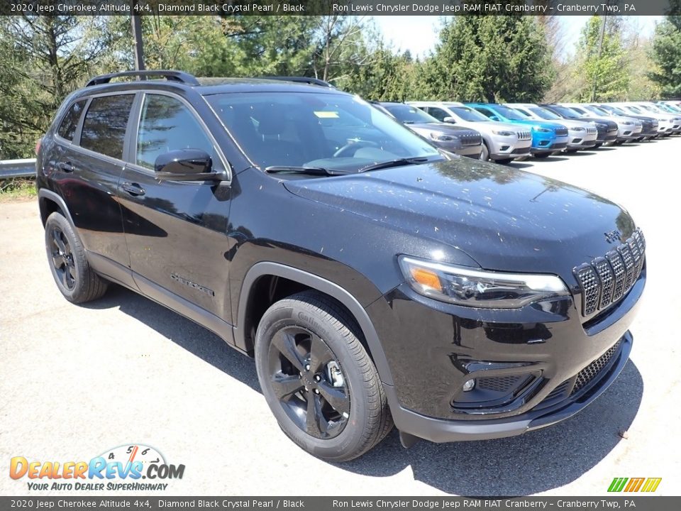 2020 Jeep Cherokee Altitude 4x4 Diamond Black Crystal Pearl / Black Photo #7