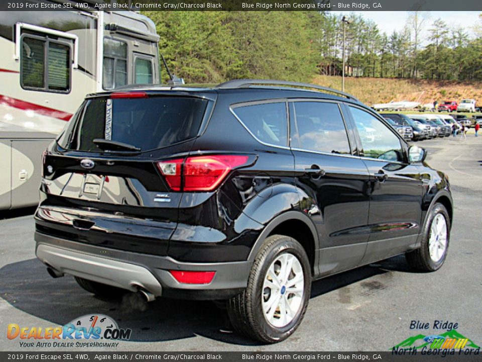 2019 Ford Escape SEL 4WD Agate Black / Chromite Gray/Charcoal Black Photo #5