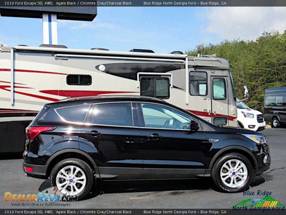 2019 Ford Escape SEL 4WD Agate Black / Chromite Gray/Charcoal Black Photo #6