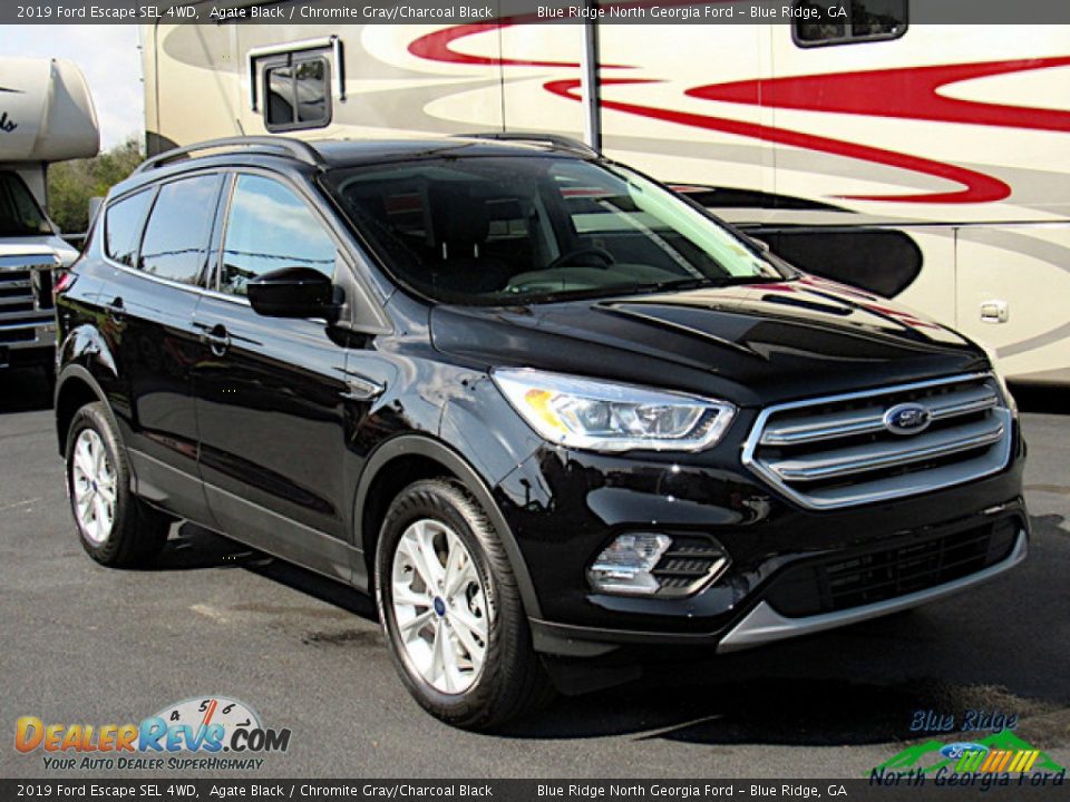 2019 Ford Escape SEL 4WD Agate Black / Chromite Gray/Charcoal Black Photo #7