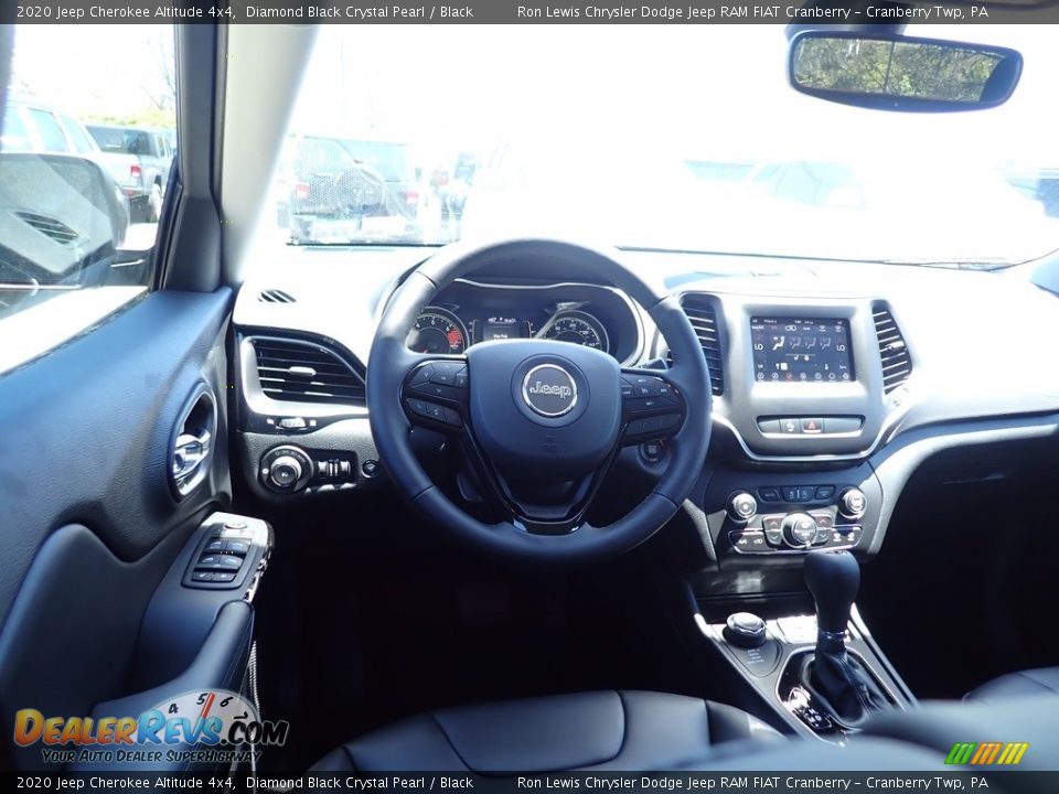 2020 Jeep Cherokee Altitude 4x4 Diamond Black Crystal Pearl / Black Photo #12