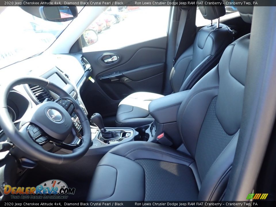 2020 Jeep Cherokee Altitude 4x4 Diamond Black Crystal Pearl / Black Photo #13