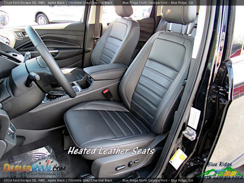 2019 Ford Escape SEL 4WD Agate Black / Chromite Gray/Charcoal Black Photo #10