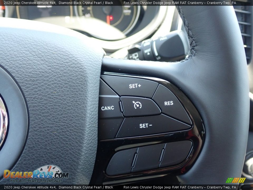2020 Jeep Cherokee Altitude 4x4 Diamond Black Crystal Pearl / Black Photo #18