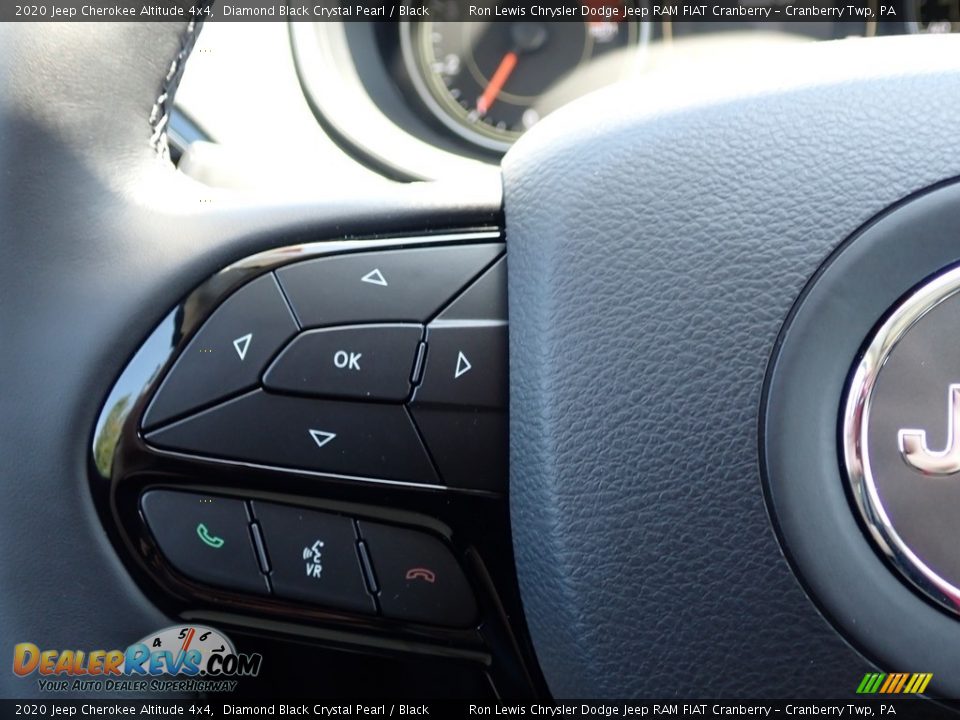 2020 Jeep Cherokee Altitude 4x4 Diamond Black Crystal Pearl / Black Photo #19