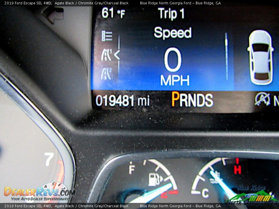 2019 Ford Escape SEL 4WD Agate Black / Chromite Gray/Charcoal Black Photo #19