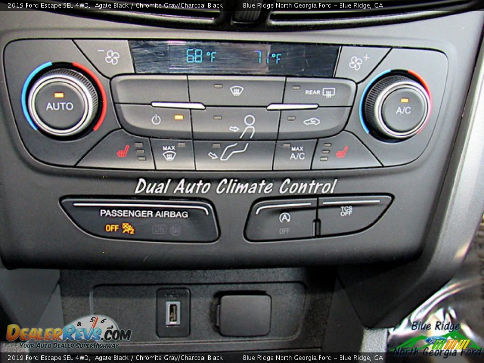 2019 Ford Escape SEL 4WD Agate Black / Chromite Gray/Charcoal Black Photo #22