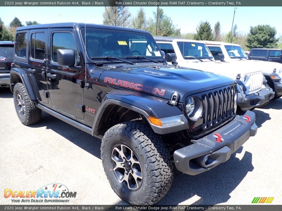 2020 Jeep Wrangler Unlimited Rubicon 4x4 Black / Black Photo #7