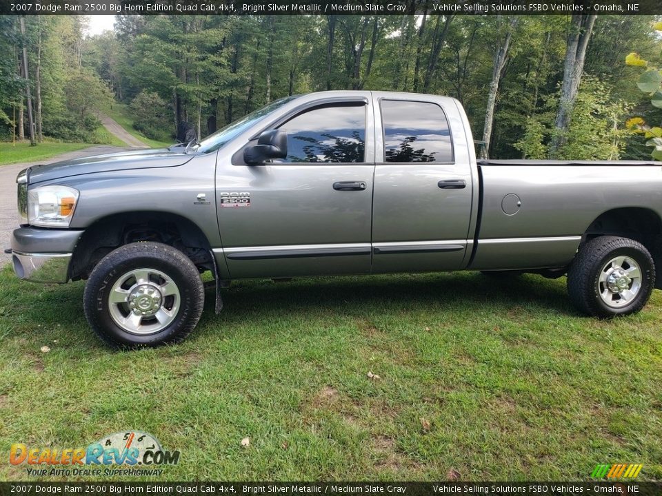 2007 Dodge Ram 2500 Big Horn Edition Quad Cab 4x4 Bright Silver Metallic / Medium Slate Gray Photo #1