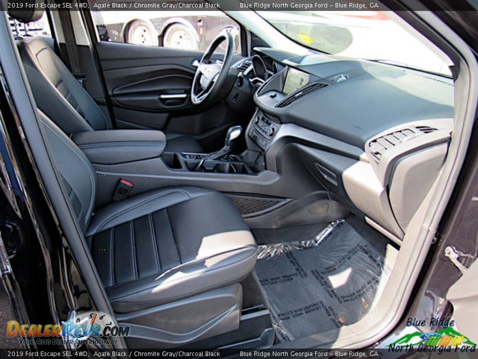 2019 Ford Escape SEL 4WD Agate Black / Chromite Gray/Charcoal Black Photo #28