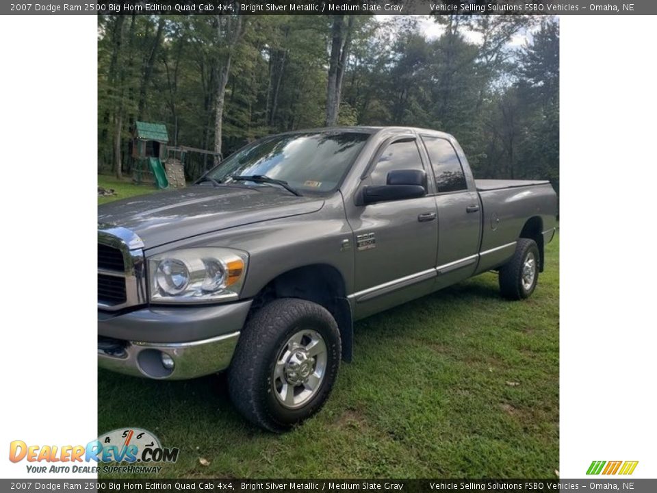 2007 Dodge Ram 2500 Big Horn Edition Quad Cab 4x4 Bright Silver Metallic / Medium Slate Gray Photo #11