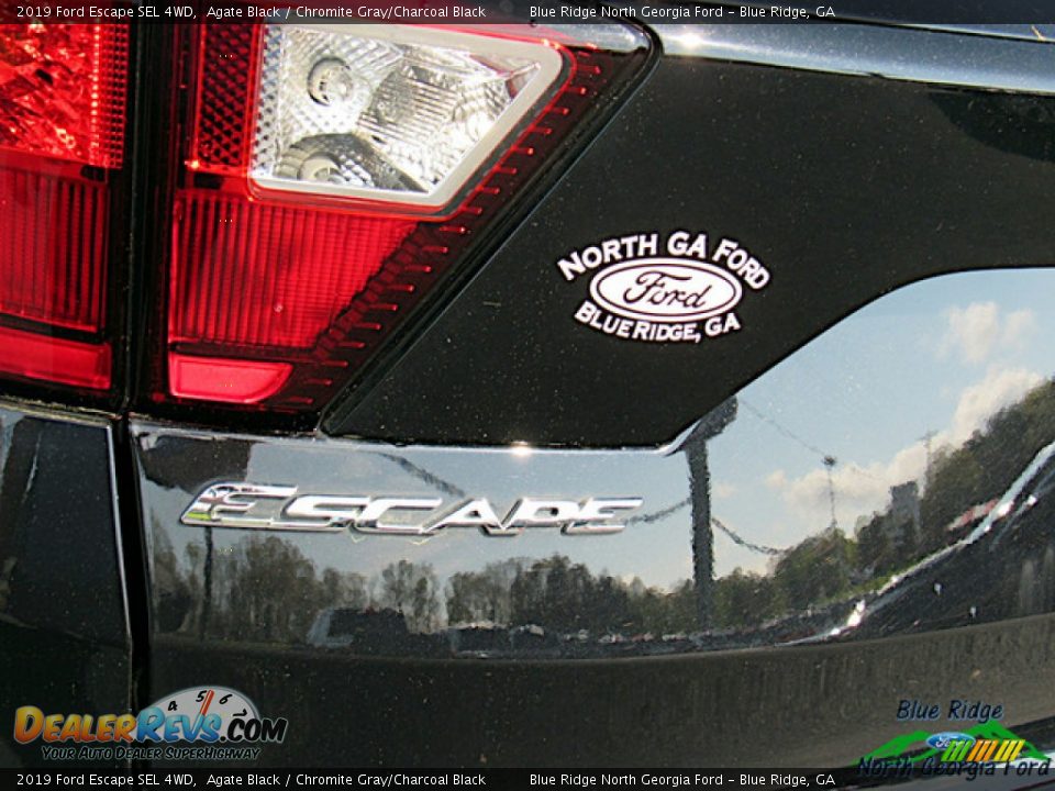 2019 Ford Escape SEL 4WD Agate Black / Chromite Gray/Charcoal Black Photo #34