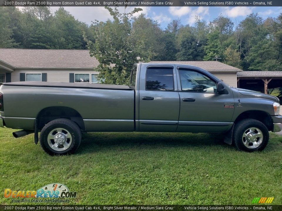 2007 Dodge Ram 2500 Big Horn Edition Quad Cab 4x4 Bright Silver Metallic / Medium Slate Gray Photo #12