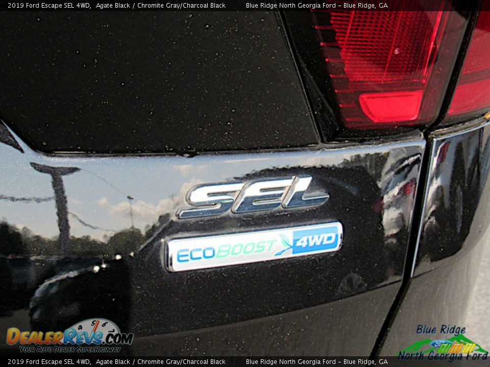 2019 Ford Escape SEL 4WD Agate Black / Chromite Gray/Charcoal Black Photo #35