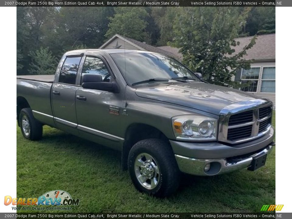 2007 Dodge Ram 2500 Big Horn Edition Quad Cab 4x4 Bright Silver Metallic / Medium Slate Gray Photo #14