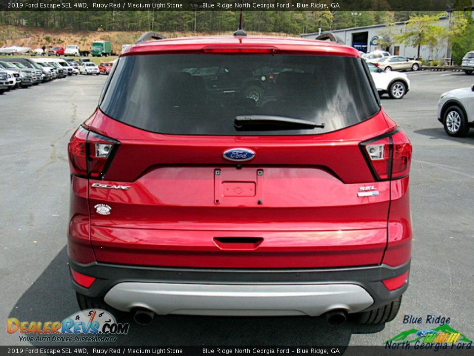 2019 Ford Escape SEL 4WD Ruby Red / Medium Light Stone Photo #4