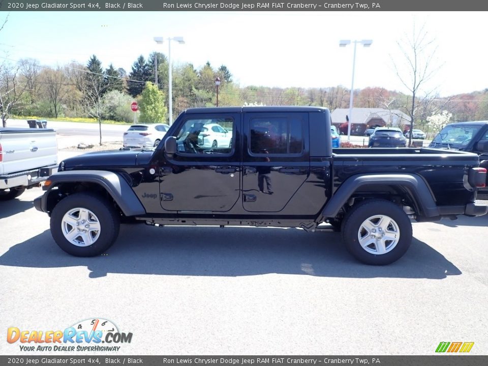 2020 Jeep Gladiator Sport 4x4 Black / Black Photo #3