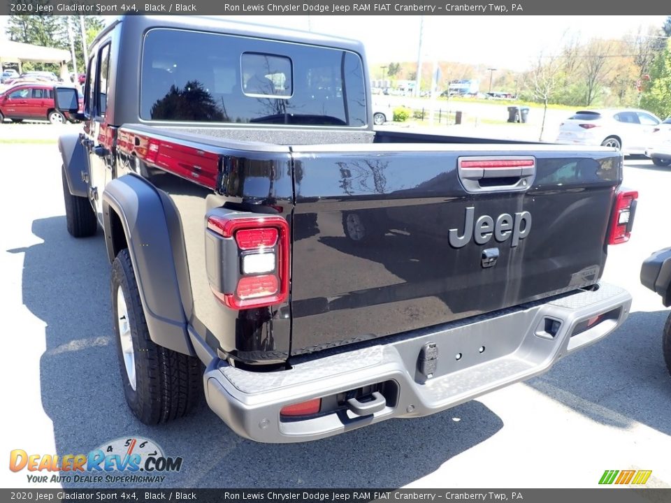 2020 Jeep Gladiator Sport 4x4 Black / Black Photo #4