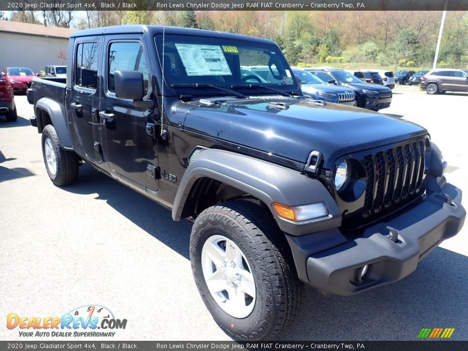 2020 Jeep Gladiator Sport 4x4 Black / Black Photo #8