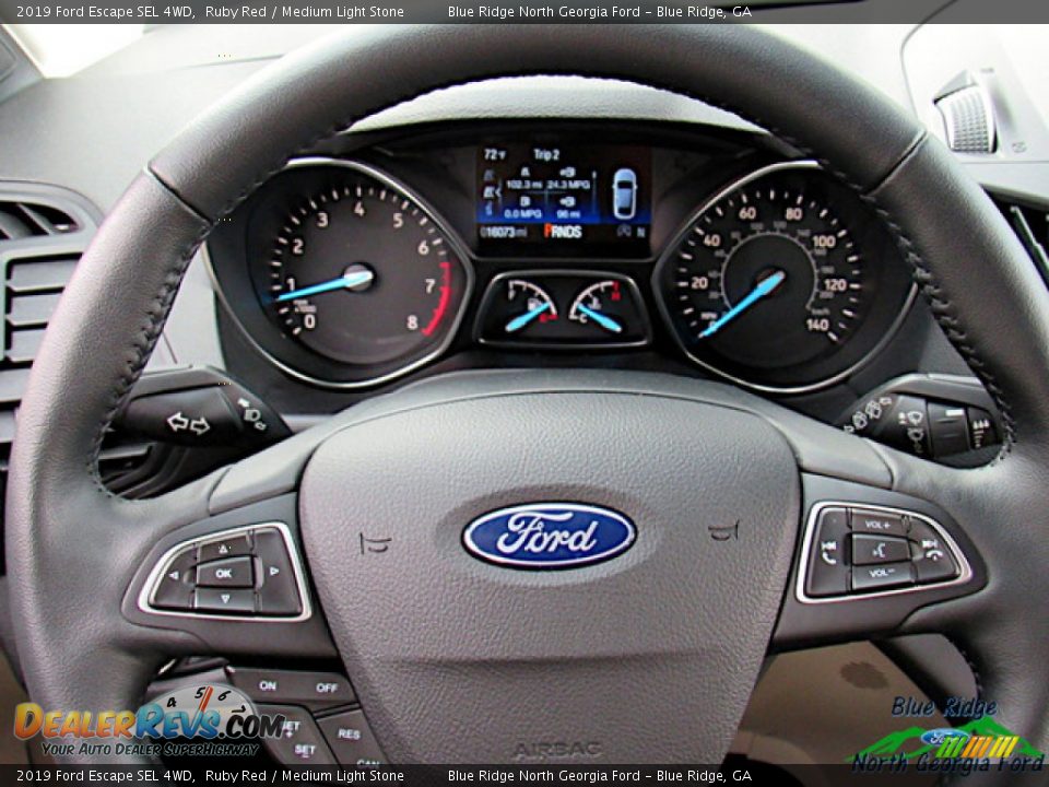 2019 Ford Escape SEL 4WD Ruby Red / Medium Light Stone Photo #17