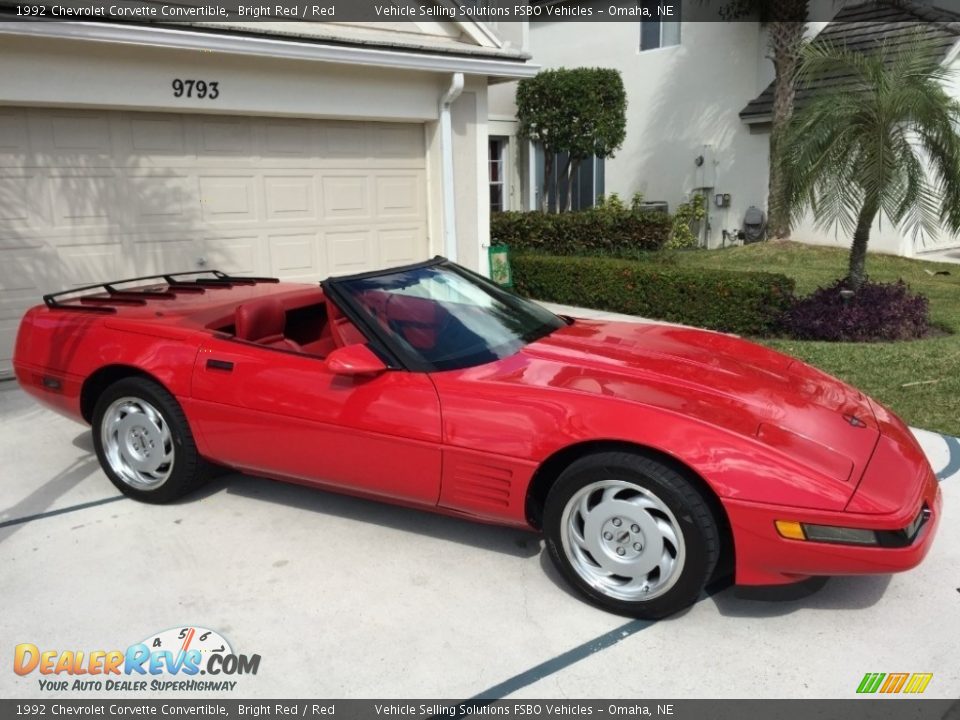 1992 Chevrolet Corvette Convertible Bright Red / Red Photo #1