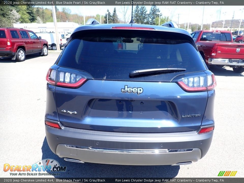 2020 Jeep Cherokee Limited 4x4 Blue Shade Pearl / Ski Gray/Black Photo #4